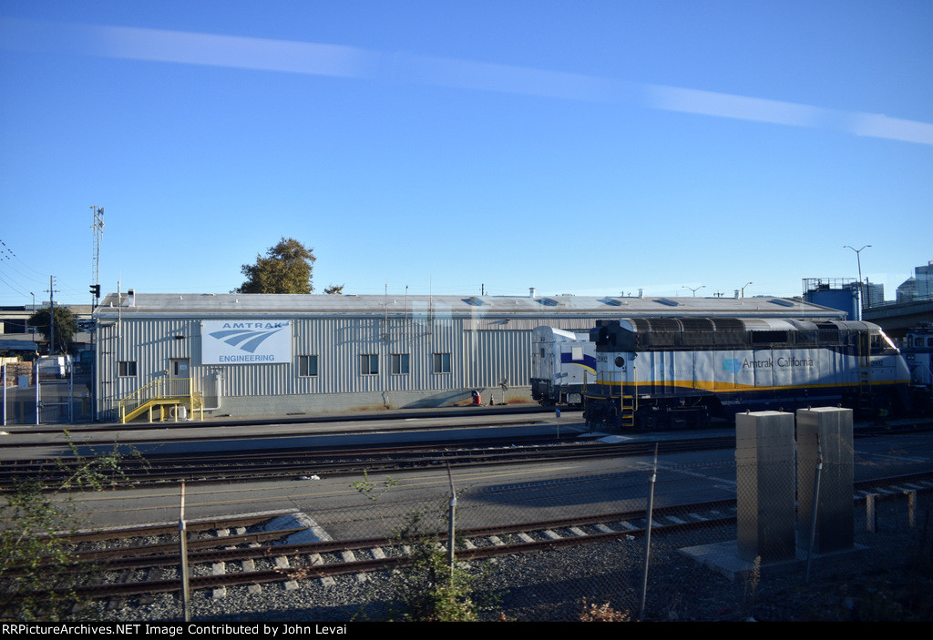 Various rolling stock in Oakland Yard-view from Capitol Corridor Train